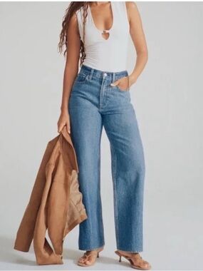Abercrombie & Fitch Medium Wash The Loose High Rise Jeans- 27 Long